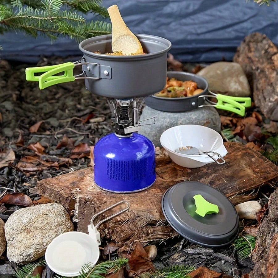 Camping Cooking Bag - Camping Cooking Set: Portable Tableware Pot