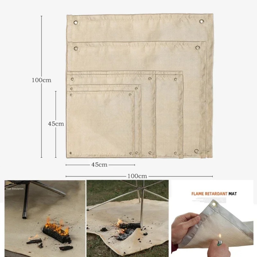 Camping Cooking Mat - High Temperature Fire Blanket Fiberglass Mat
