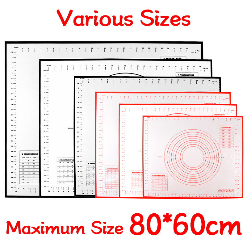 Camping Cooking Mat - Oversize 80/70/60cm Silicone Baking Mat Rolling