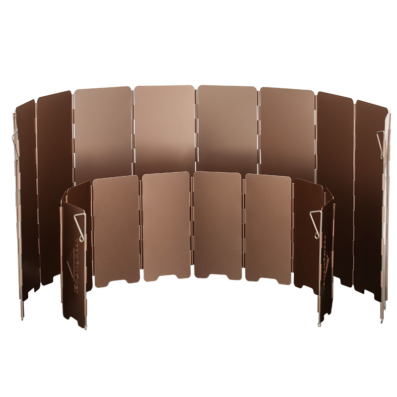 Camping Cooking Disc - 10 Plates Bronze-coloured Folding Outdoor Camping