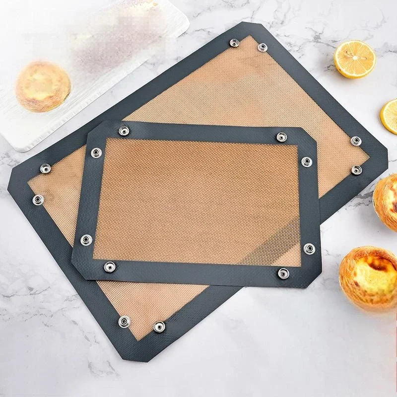 Camping Cooking Mat - Silicone Baking Mat With Button Non-stick