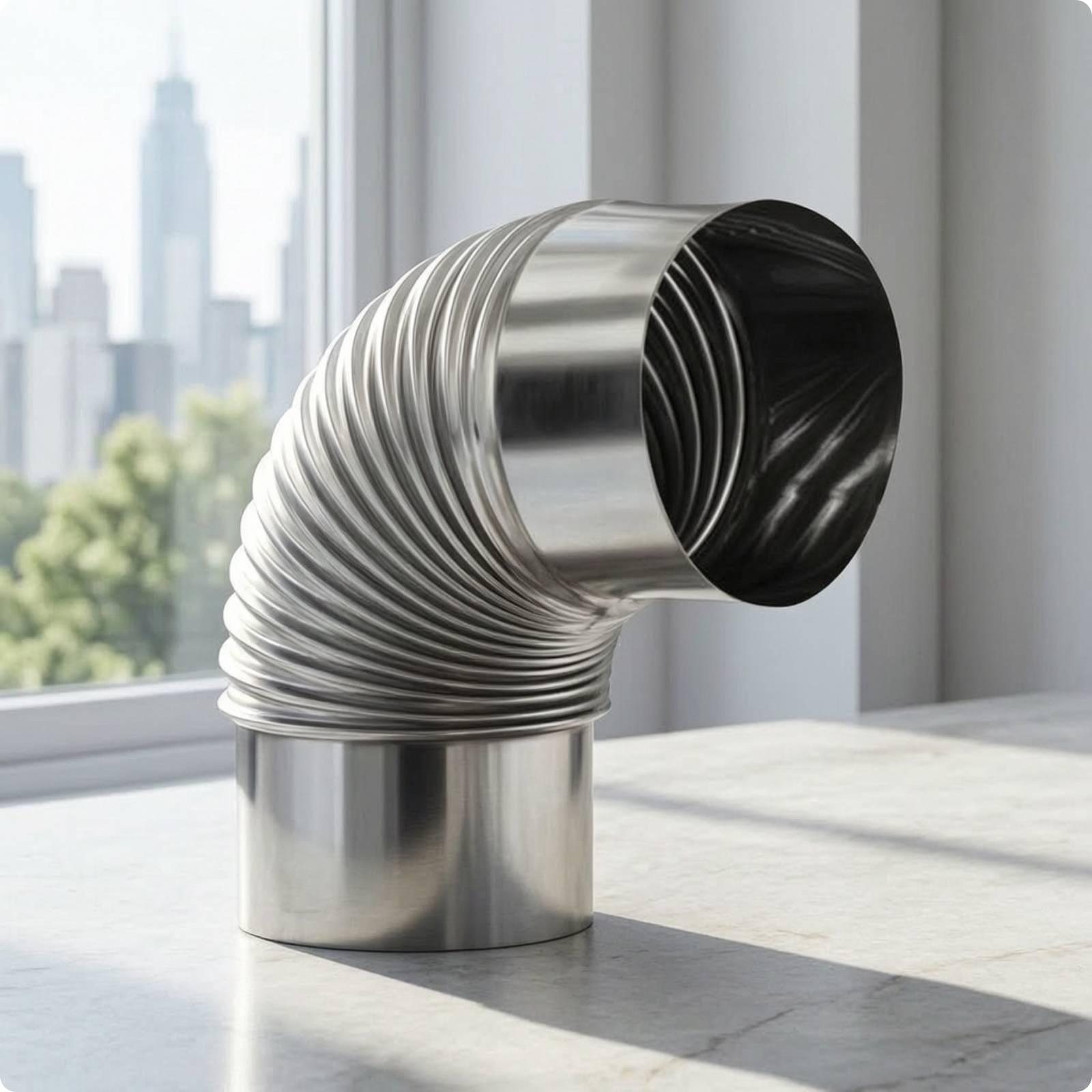 Camping Cooking - Durable Stainless Steel Elbow Chimney for