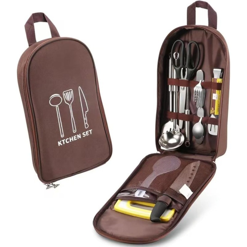 Camping Travel Cooking Utensil - Camping Cooking Equipment Bag 评论和价格