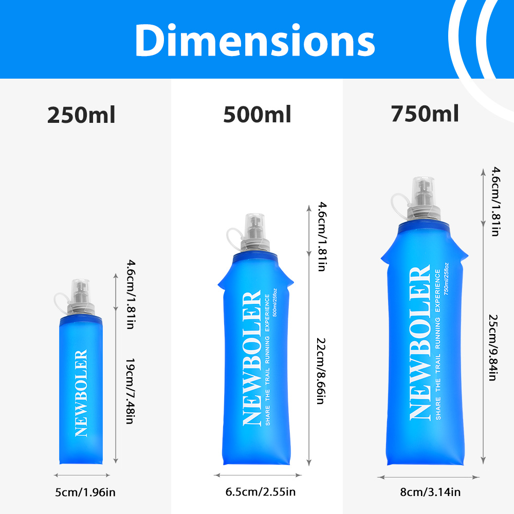 250/500/750ML Water Bottle TPU - Camping Cooking Bag 评论和价格