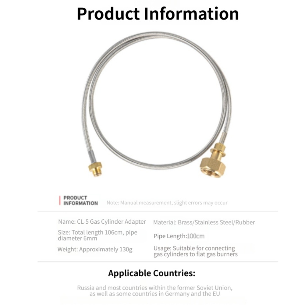 Gas Adapter Hose Brass Stainle - Camping Cooking Youtube 评论和价格