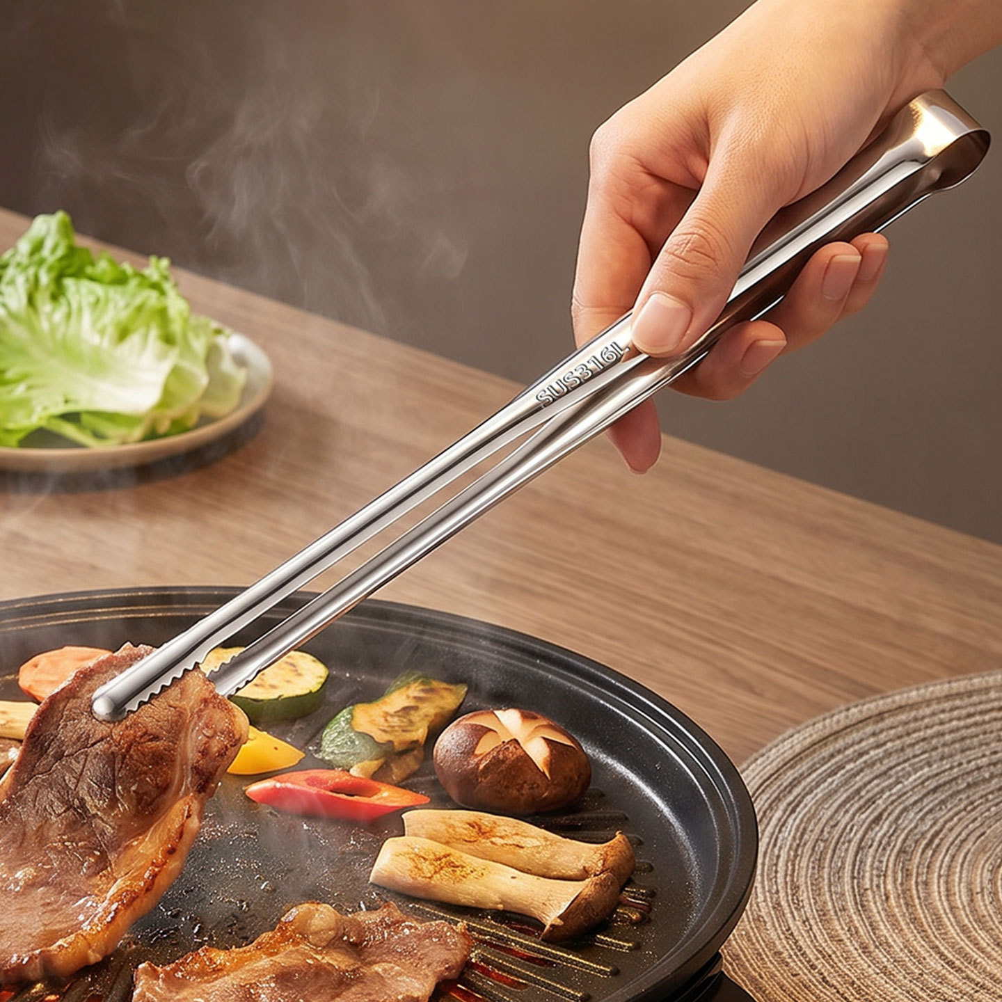 Grill Tongs Meat Culinary Nipp - Camping Cooking Device 评论和价格