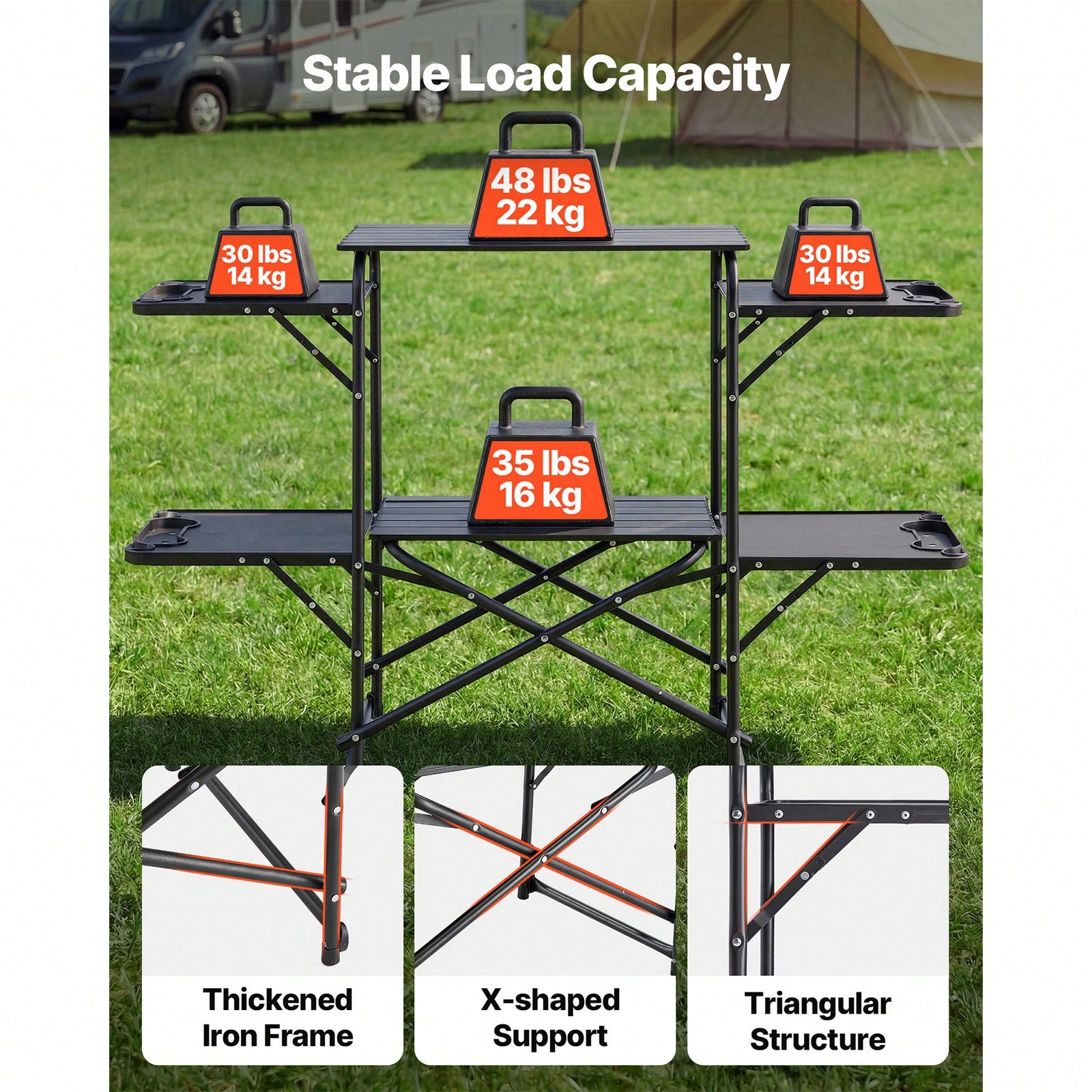Camping Kitchen Table, Slim-Fo - Camping Cooking Bag 评论和价格