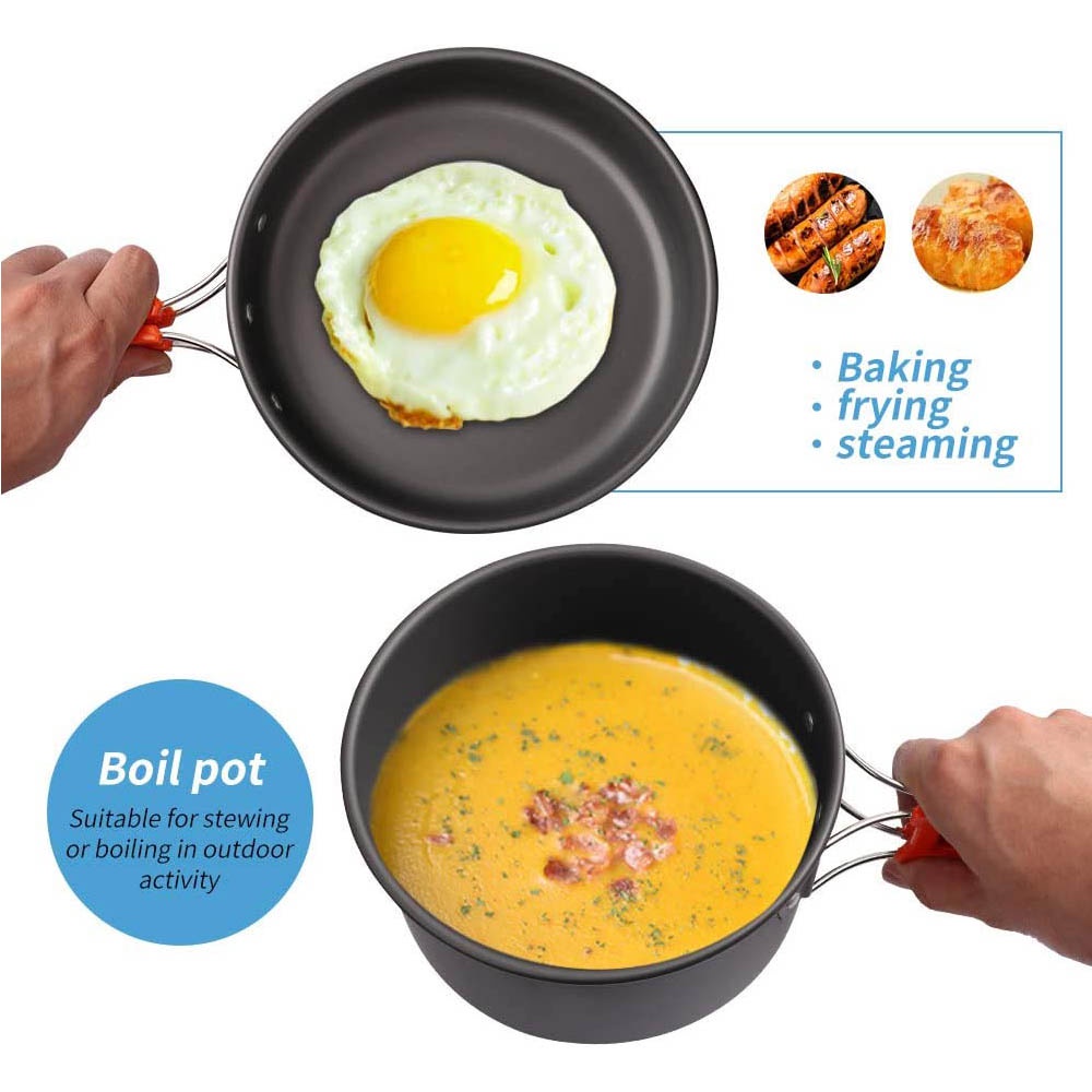 Outdoor Camping Cooking Set, N - Camping Cooking Set For 4 评论和价格