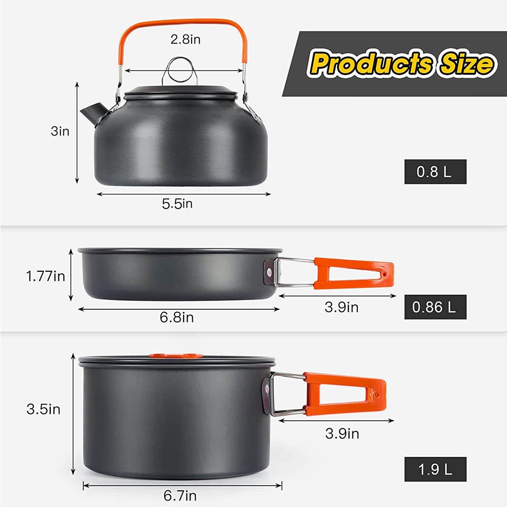 Outdoor Camping Cooking Set, N - Camping Cooking Set For 4 评论和价格