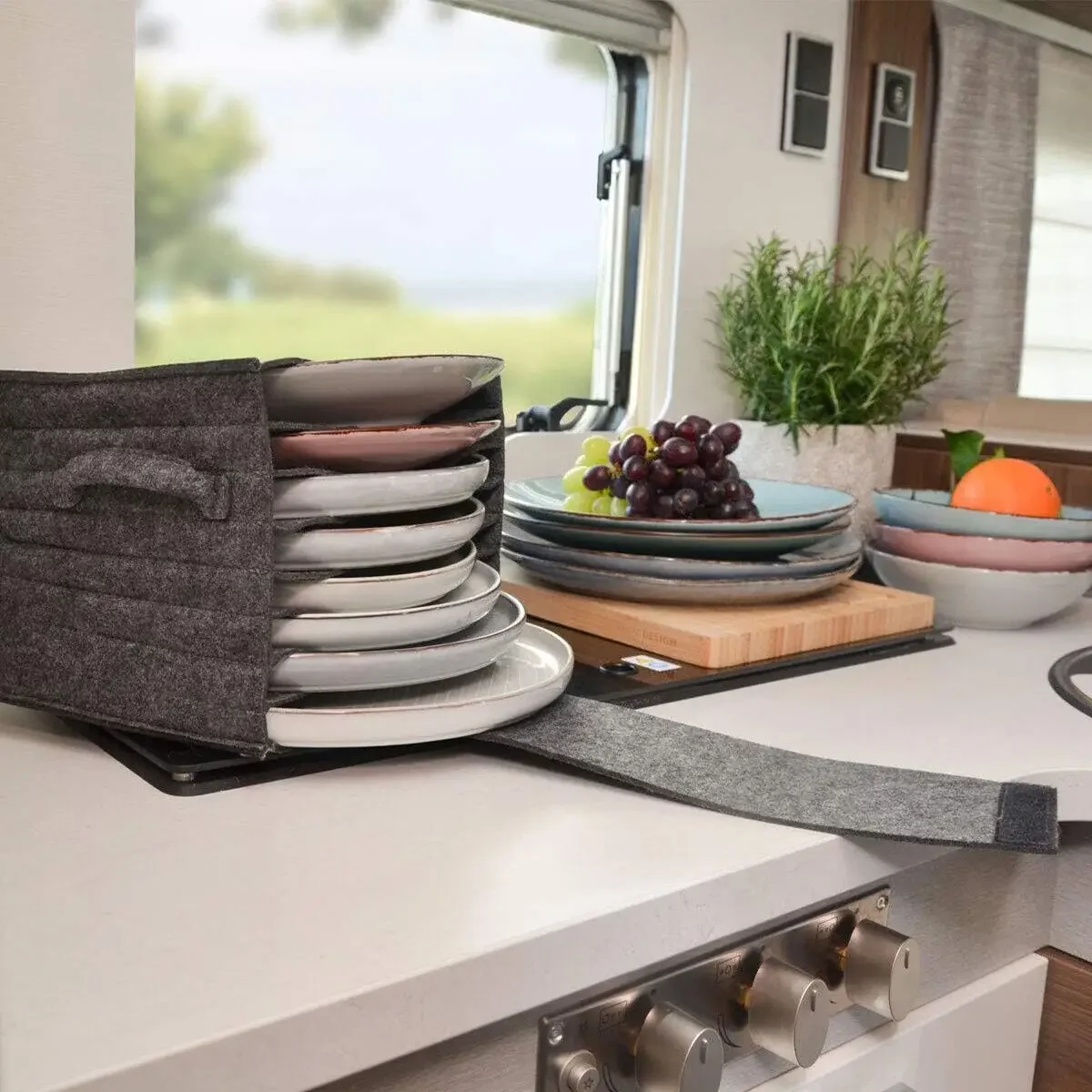 Felt Plate Dish Cup Storage Ba - Camping Cooking Disc 评论和价格