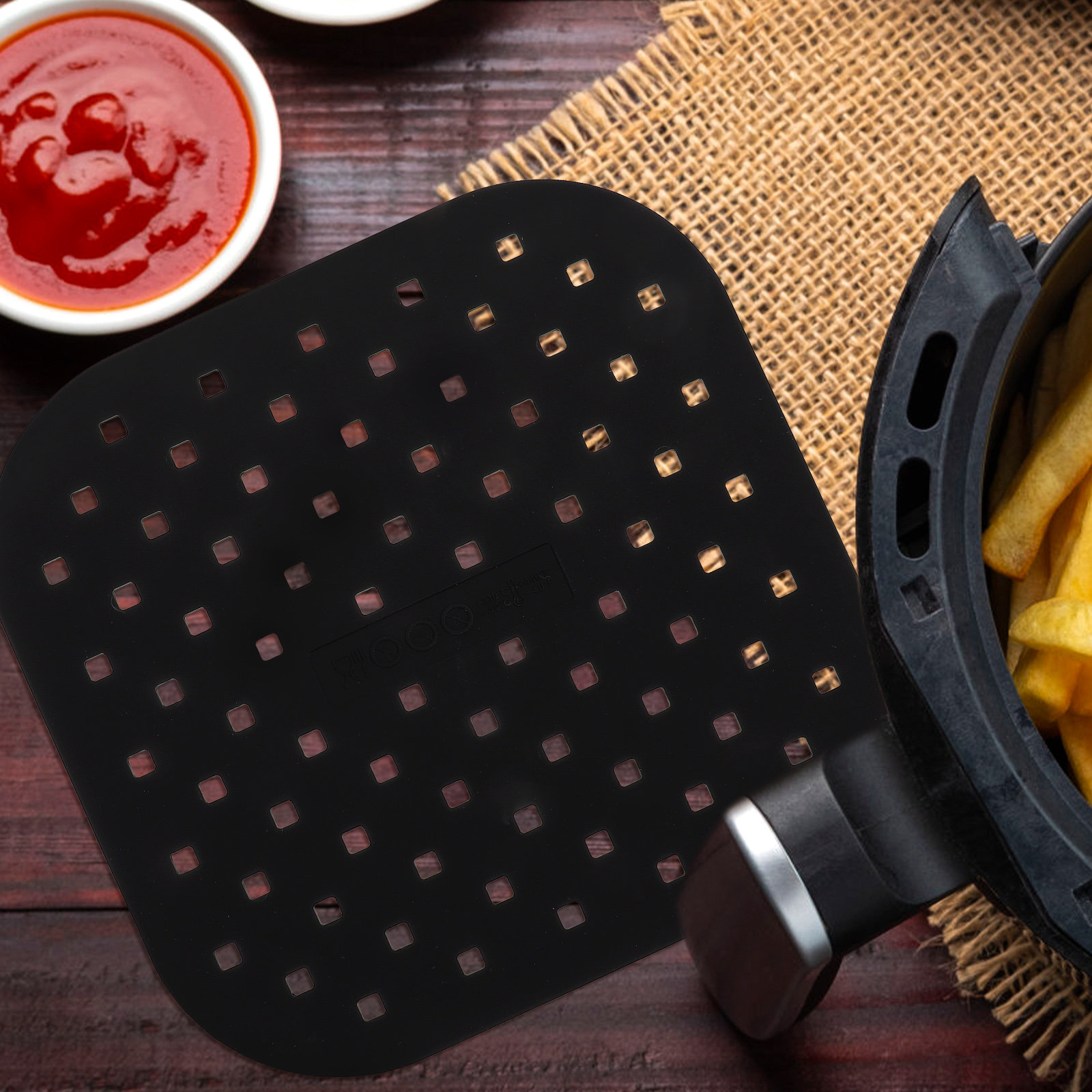 2Pcs Air Fryer Liner Silicone  - Camping Cooking Mat 评论和价格