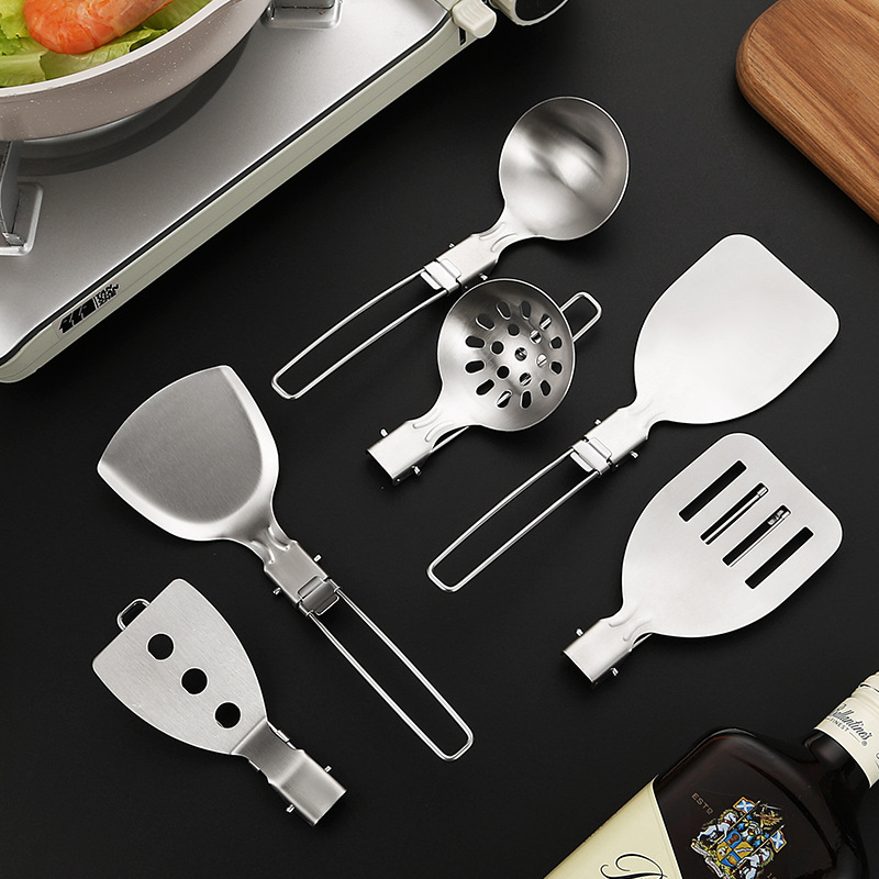 4PCS Outdoor Folding Kitchenwa - Camping Cooking Set For 4 评论和价格
