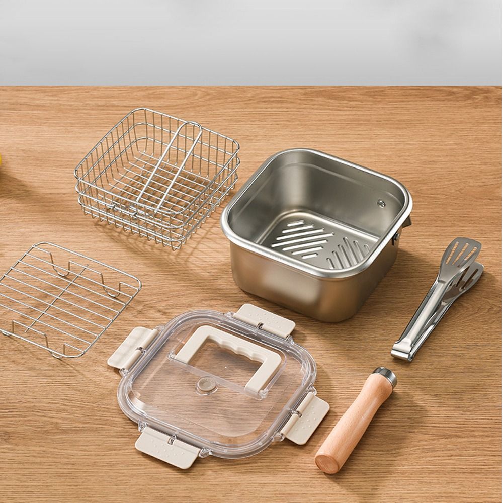 Portable Stainless Steel Fryin - Campfire Cooking Anime 评论和价格