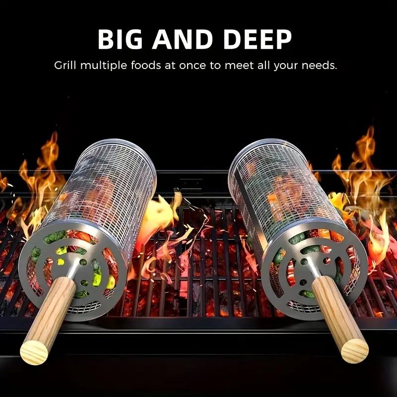 Stainless Steel BBQ Grill Bask - Camping Cooking Device 评论和价格