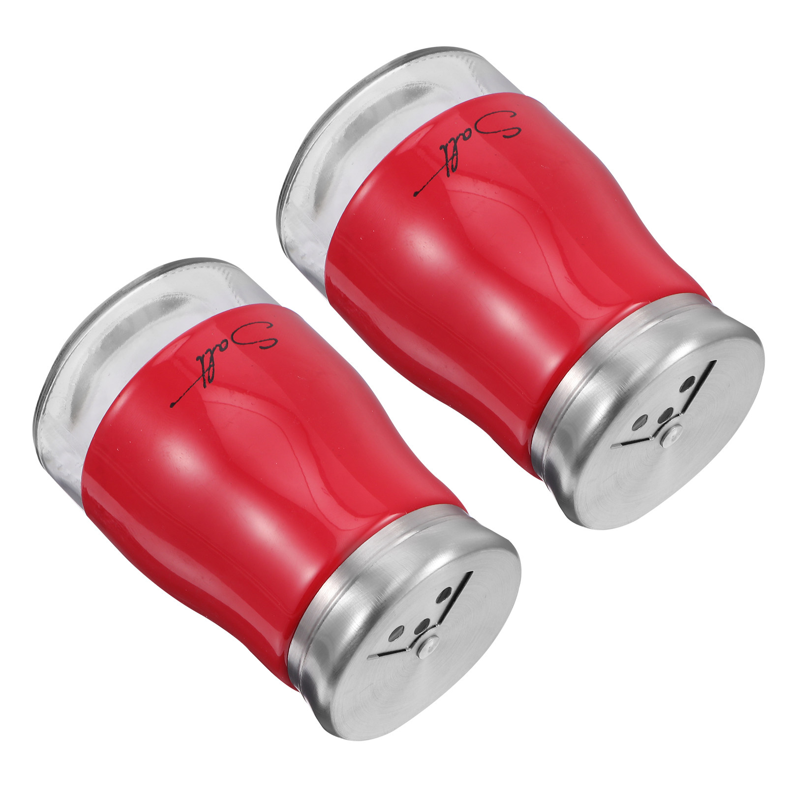 2Pcs Glass Salt Shaker Set Sta - Camping Cooking 评论和价格