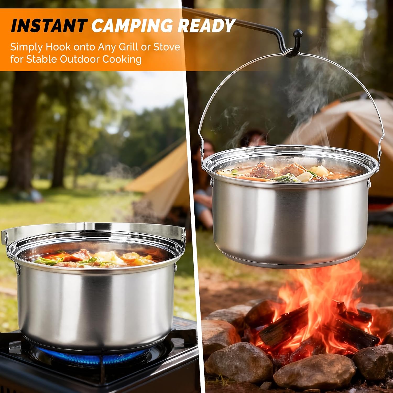 6pcs Cookware Set, 304 Stainle - Camping Cooking Bag 评论和价格