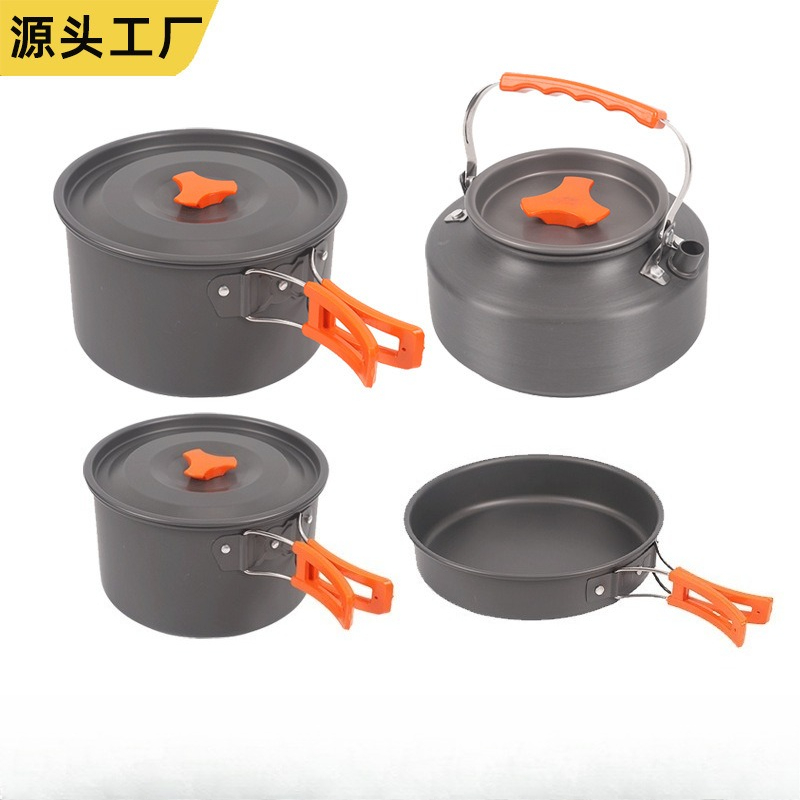 Portable Outdoor Cookware Set  - Camping Cooking Set For 4 评论和价格