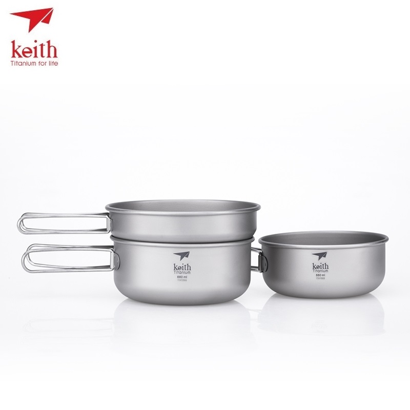 KEITH Titanium Ti6053 3-Piece  - Camping Cooking Hot Plate 评论和价格