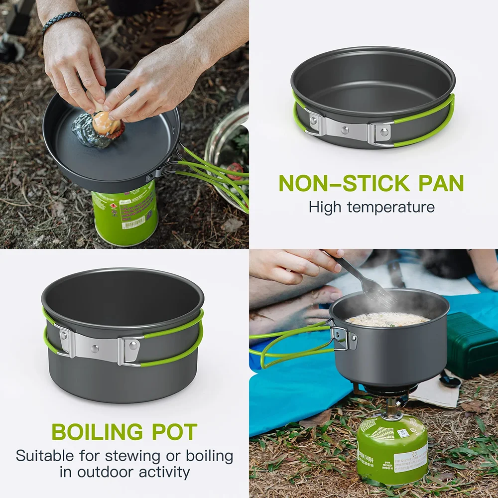 Outdoor Cooking Camping Utensi - Camping Cooking Set For 4 评论和价格