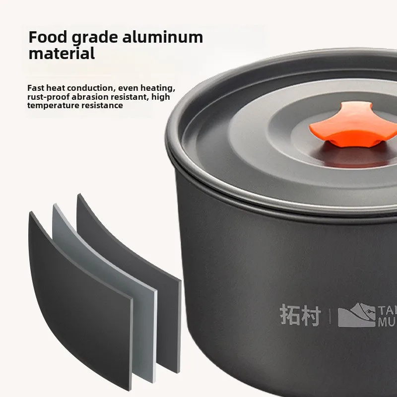 Camping Cookware Set Outdoor C - Camping Cooking Set For 4 评论和价格