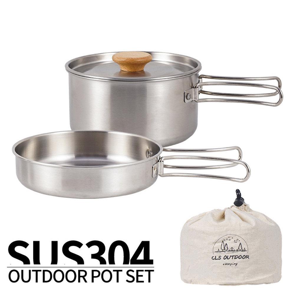 Portable Camping Pan Stainless - Camping Cooking Equipment Bag 评论和价格