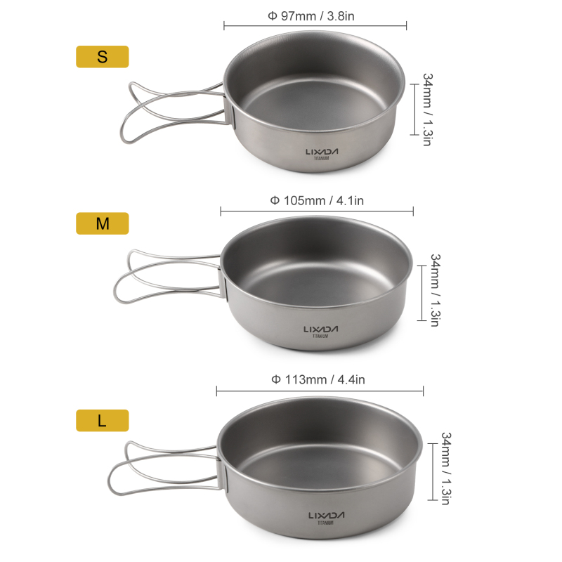 Lixada Titanium Bowls Ultralig - Camping Cooking Disc 评论和价格