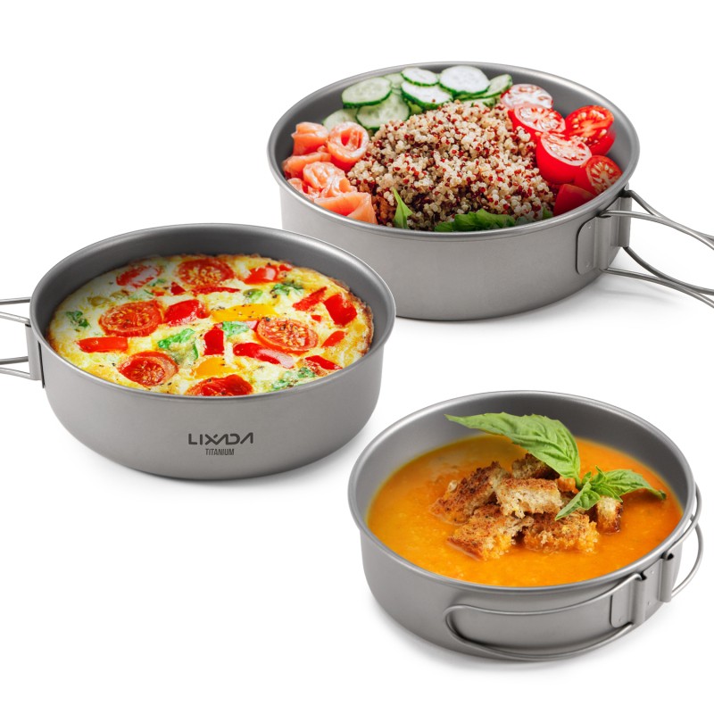 Lixada Titanium Bowls Ultralig - Camping Cooking Disc 评论和价格