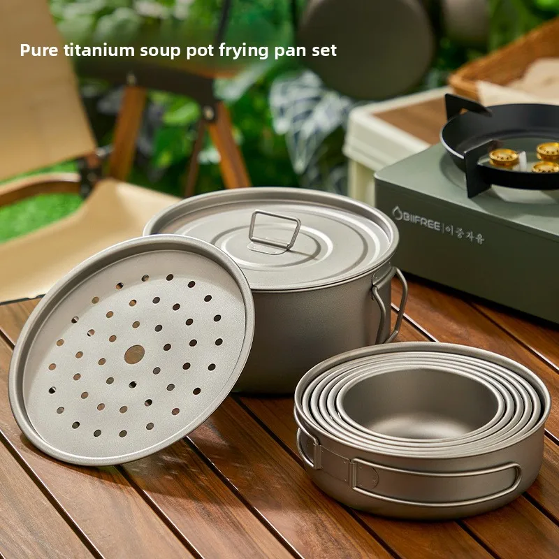 Titanium Outdoor Pot Set Picni - Camping Cooking Mesh 评论和价格