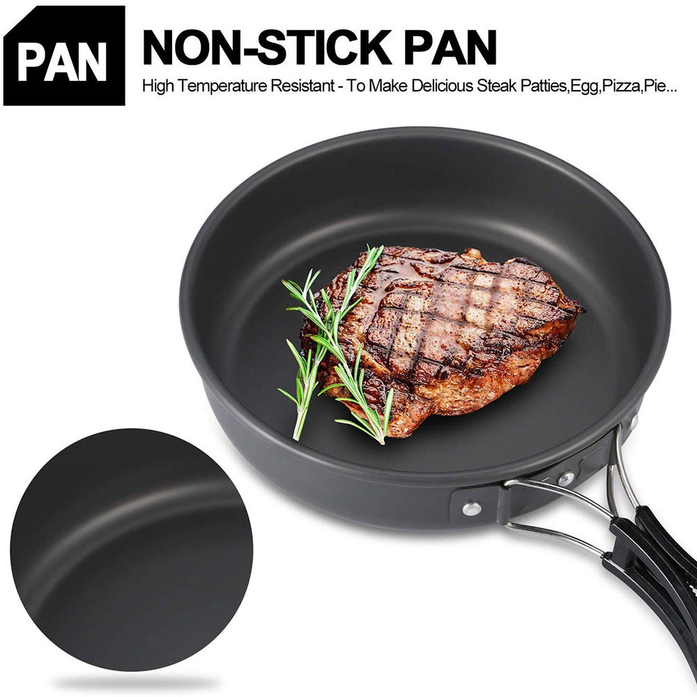 Outdoor Camping Cookware Set M - Camping Cooking Set For 4 评论和价格